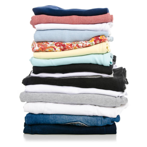 istock A stack of clothes jeans t-shirt shirt 1068776370