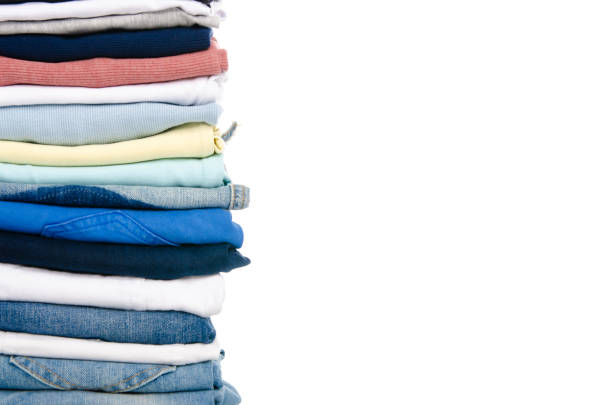 istock A stack of clothes jeans t-shirt shirt 1068776458