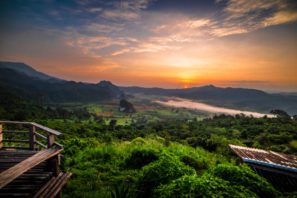 istock Sun rise Beautiful scenery. Phu Lanka, Thailand 1068785238