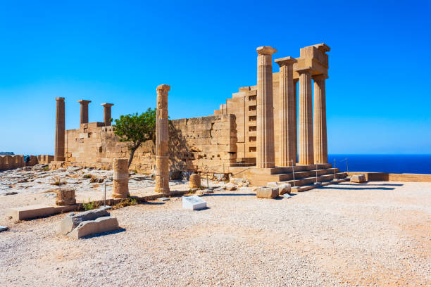 istock Lindos Acropolis and beach, Rhodes 1068785962