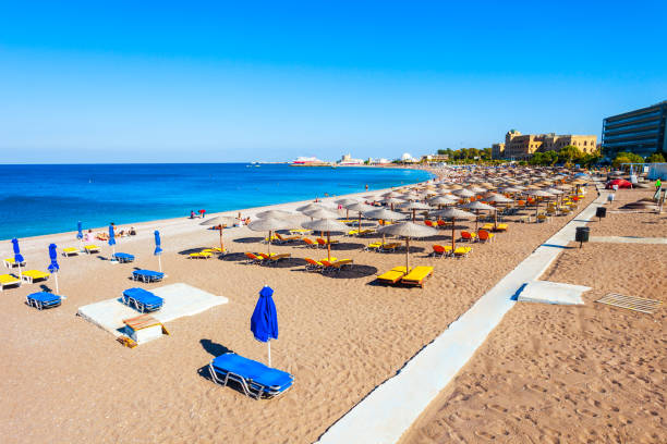 istock Rhodes island city beach, Greece 1068786026