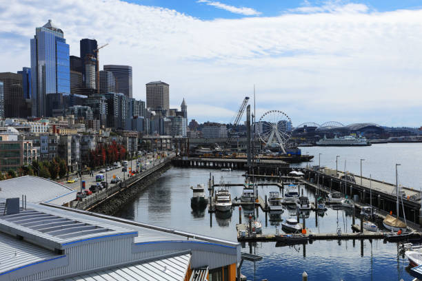 istock Seattle, Washington harbor area scene 1068786638