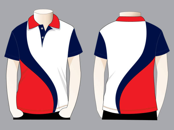 폴로 셔츠 디자인 벡터 - shirt polo shirt red collar stock illustrations