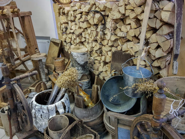 istock Heap of dry firewood 1068790458