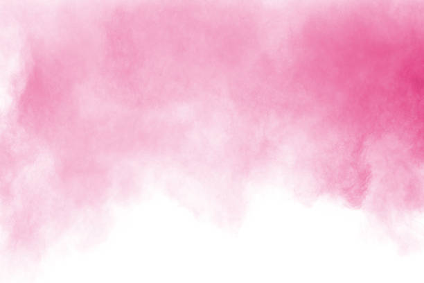 istock pink particles explosion on white background. Colorful dust splatter on white background. 1068797748