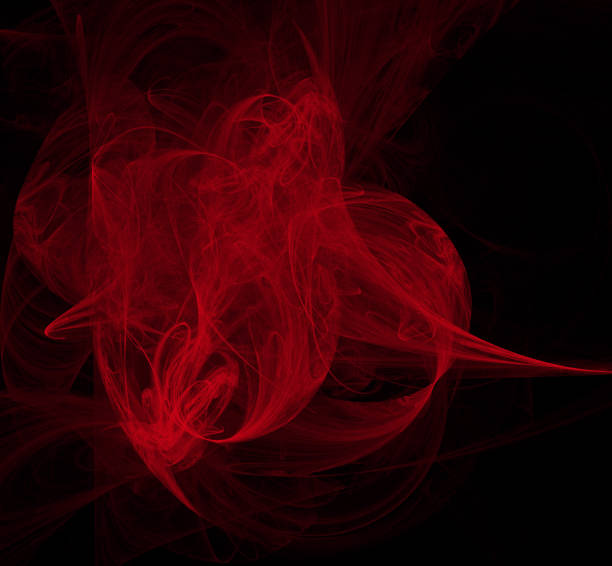 istock Red abstract on black background. Fantasy fractal texture. Digital art. 3D rendering. Computer generated image. 1068798344