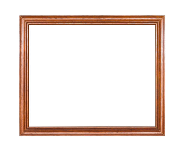 istock Old picture wooden frame isolated on white 1068802428
