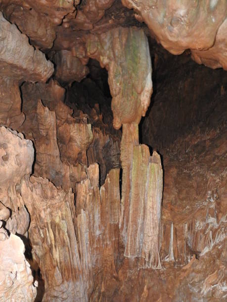 istock Stalactites and stalagmites in a cave 1068816698
