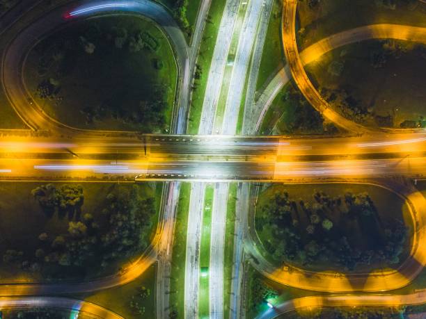 istock aerial drone photo long exposure ring road 1068817242
