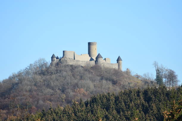 Nürburg castle ruin first cold day of November 2018 nürburgring stock pictures, royalty-free photos & images