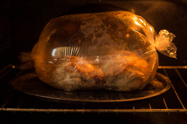 istock raw chicken - whole roasted chicken (chicken meat). Top view with copy space 1068824724
