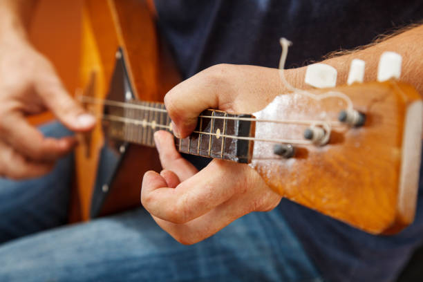 istock man playing the balalaika. hands closeup 1068825012