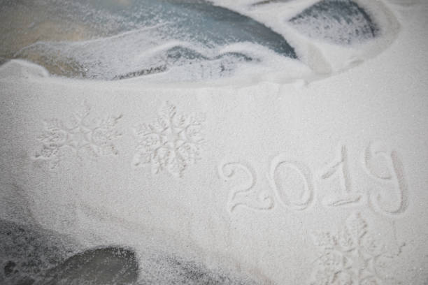 istock 2019 written on the snow. Happy new 2019 year. Empty space for your text 1068825774