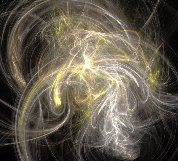 istock image of one Digital Fractal on Black Color 1068830912