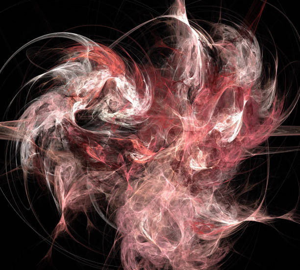 istock image of one Digital Fractal on Black Color 1068831320