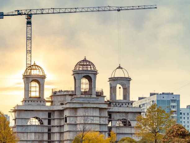 istock Construction of a large Orthodox church 1068833838