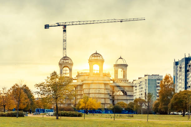 istock Construction of a large Orthodox church 1068833894