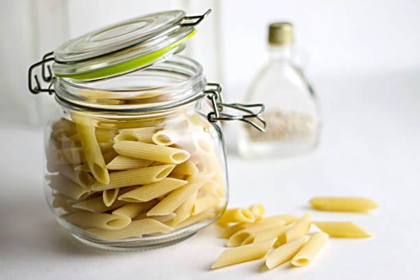 istock Pasta in a glass jar 1068834138
