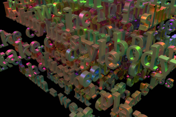istock 3D rendering. Illustrations of CGI typography with dark background, health related, keywords cloud for graphic design or wallpapers. 1068834238
