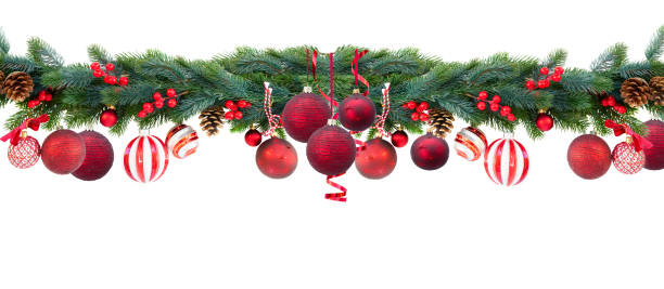 istock Christmas garland on white 1068834356