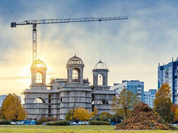 istock Construction of a large Orthodox church 1068844578