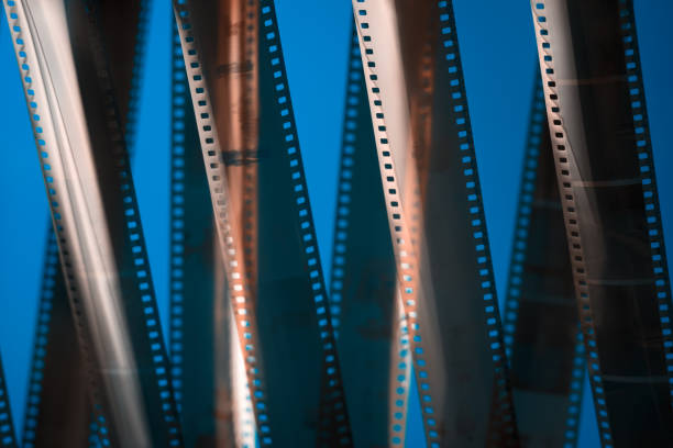 Blurred texture background - Analog film strip.