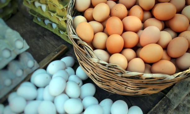 istock Food Protein Organic Chicken Raw Eggs 1068858318