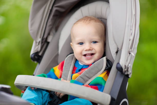 istock Little baby in stroller 1068858994