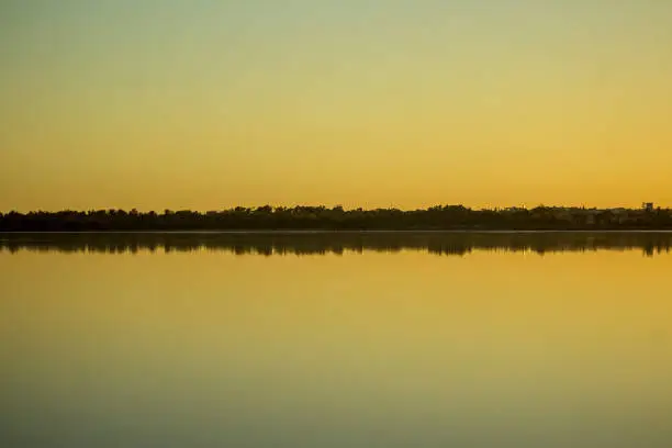 Sunset at the Salt-Lake in Larnaca, Cyprus