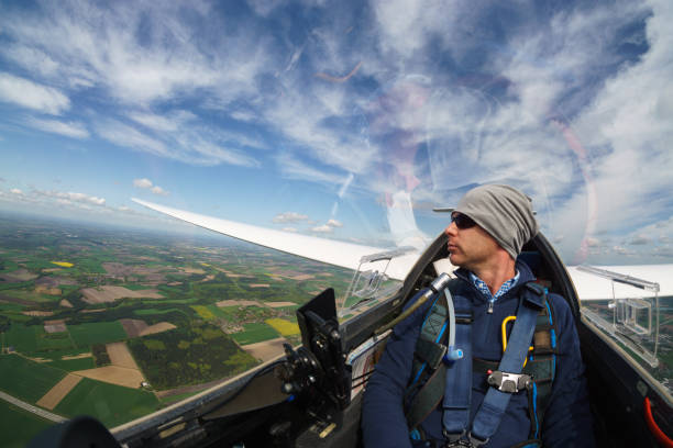 istock View of the pilot of a glider 1068867528