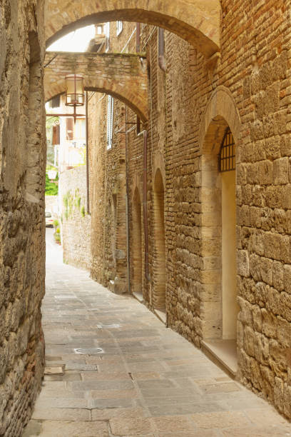 istock Empty street in San Gimignano. Italy. 1068867564