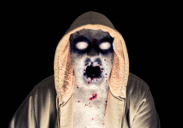 istock Evil Demon Zombie Ghost Monster Isolated On Black Background 1068870148