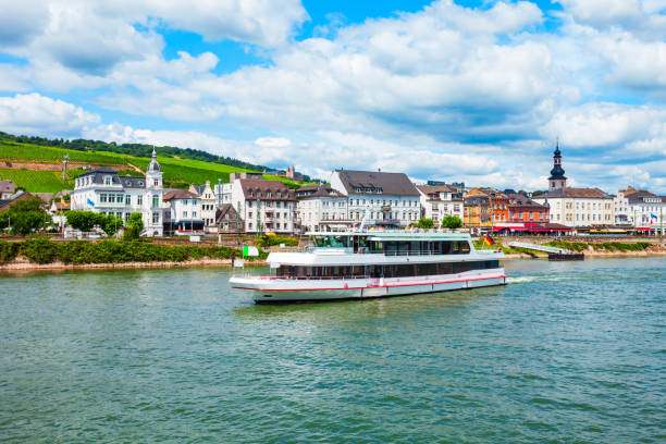 istock Tourist cruse boat in Germany 1068874284