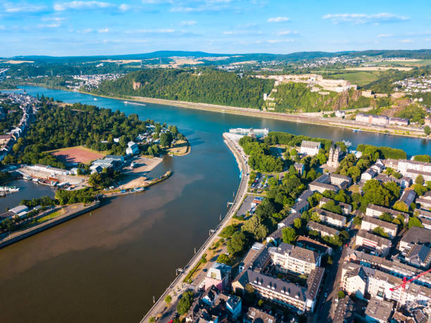istock Koblenz city skyline in Germany 1068874432