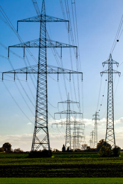 istock High Voltage Industrial Power Post Energy Electric Poles 1068879886