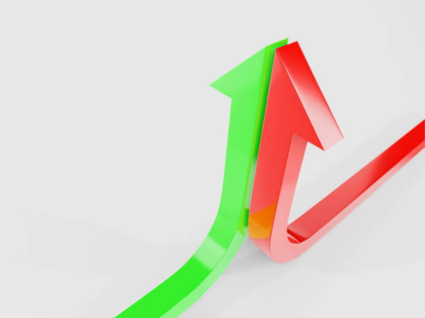 istock the growth curve ends with an green and red arrow 3d illustration 1068882336