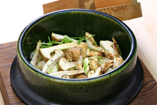 istock japanese matsutake gohan, rice cooked with matsutake mushroom 1068882630