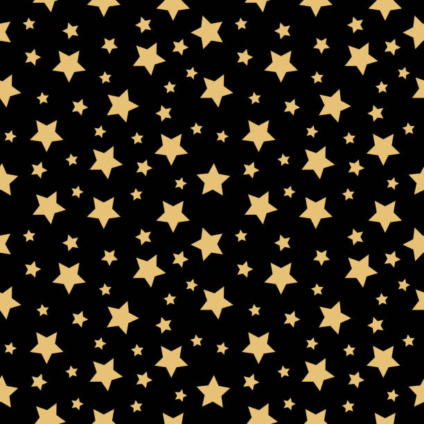 złote małe gwiazdy bezszwowy wzór - star pattern stock illustrations