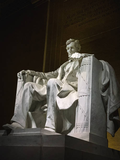 istock Abraham Lincoln monument statue illuminated at night 1068902080