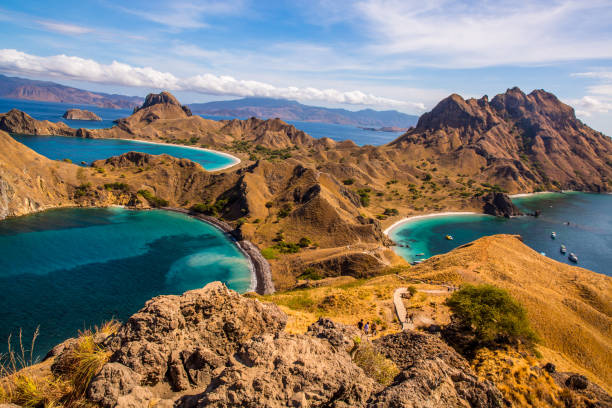 istock Mountain range in Komodo National Park in Indonesia 1068916480
