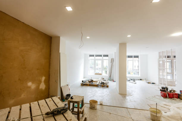 istock Material for repairs in an apartment is under construction, remodeling, rebuilding and renovation. Making walls from gypsum plasterboard or drywall. 1068922810