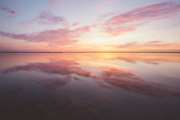 istock Dramatic colorful sunset over the lake 1068925864