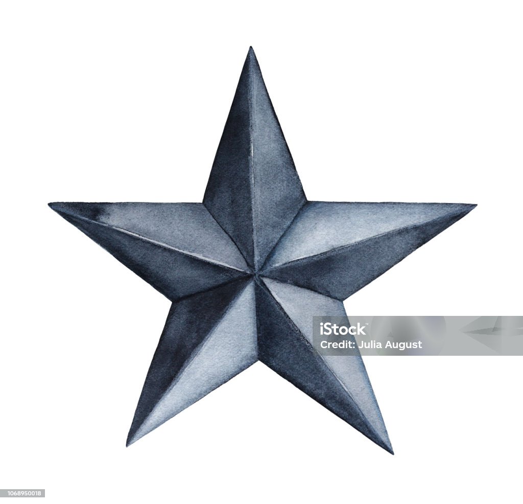 Ngôi Sao 5 Cánh Màu Đen Một Đối Tượng Duy Nhất Biểu Tượng Của Ma ...