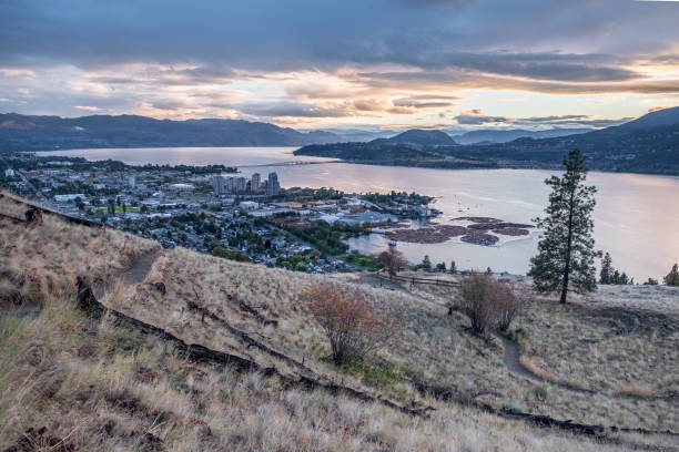 istock Sun sets over the Okanagan Valley 1068950178