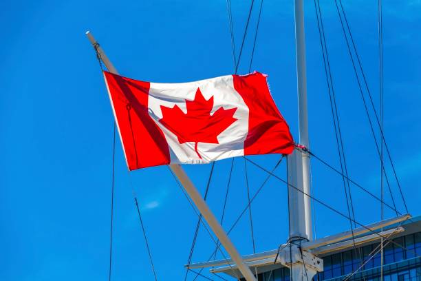 istock Canadian Flag on Ship in Halifax 1068956992