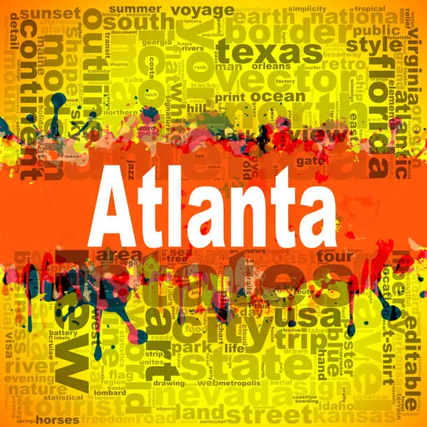 Photo of Atlanta word cloud design