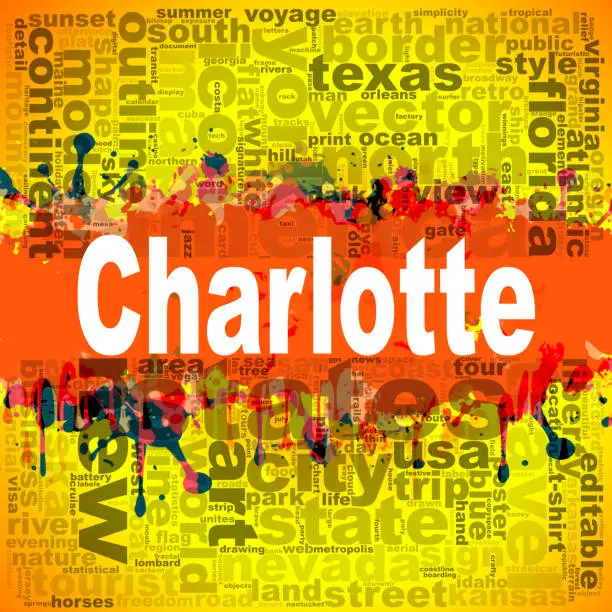 Photo of Charlotte word cloud design