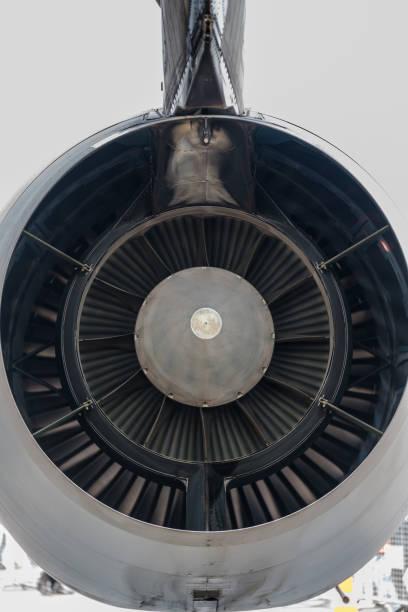 istock Close Up of a Jet Engine Turbine 1068982560