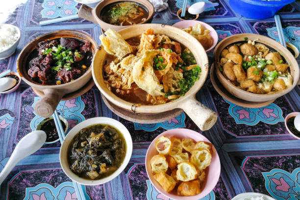 istock Bak Kut Teh, stewed pork in herbal soup. 1069005436