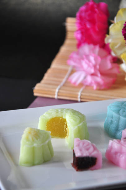 istock Pieces of Snow Skin Mooncake 1069011538